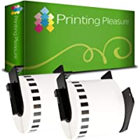 Los mejores  - 2x Compatible Rollo de Etiquetas DK-22205 62mm x 30.48m Cinta continua de papel blanca para Brother P-Touch QL-500 550…